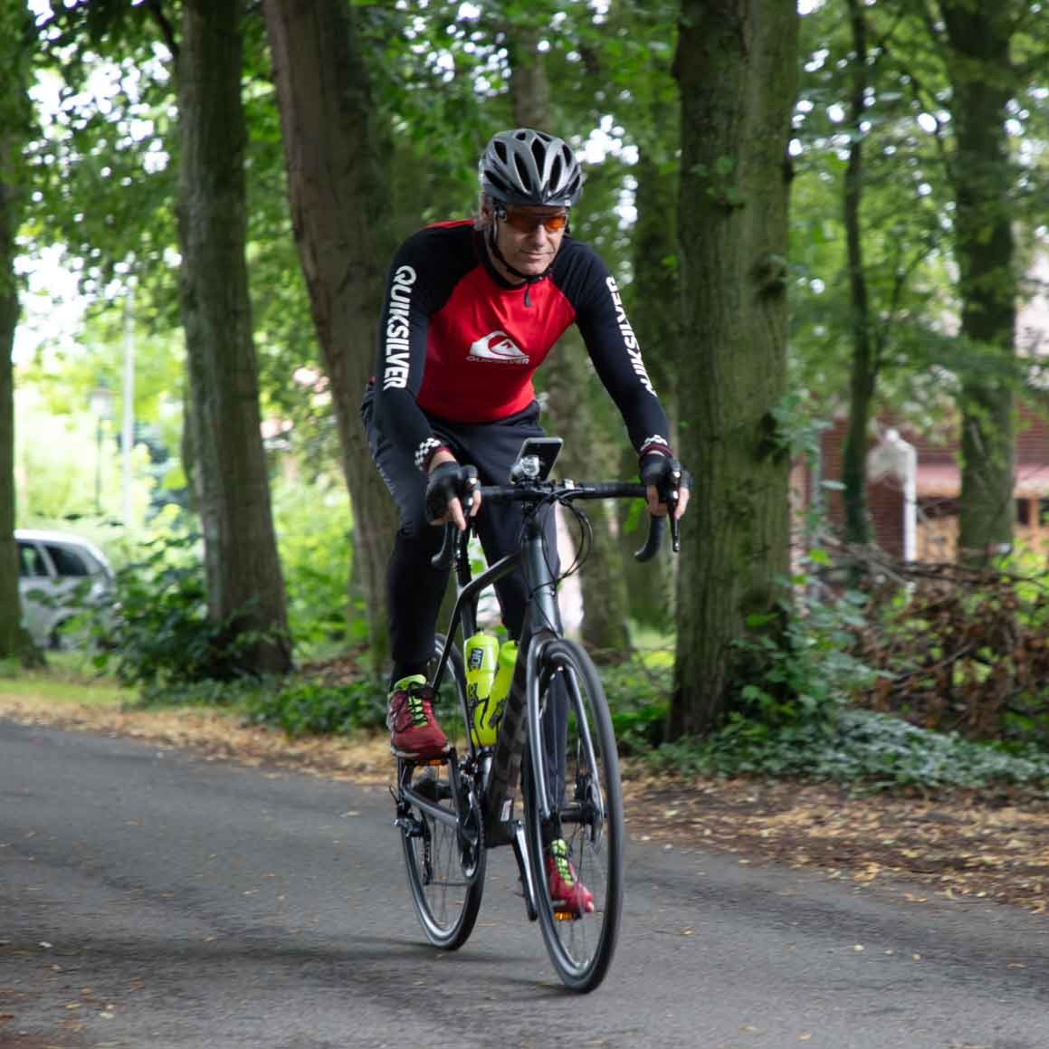Michael Gillner auf dem Rennrad unterwegs im Bassumer Umland
